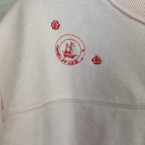 New by Anthropologie Light Ivory Comb Pink Sleeveless Graphic Tee Size Large NWT - Picture 4 of 10